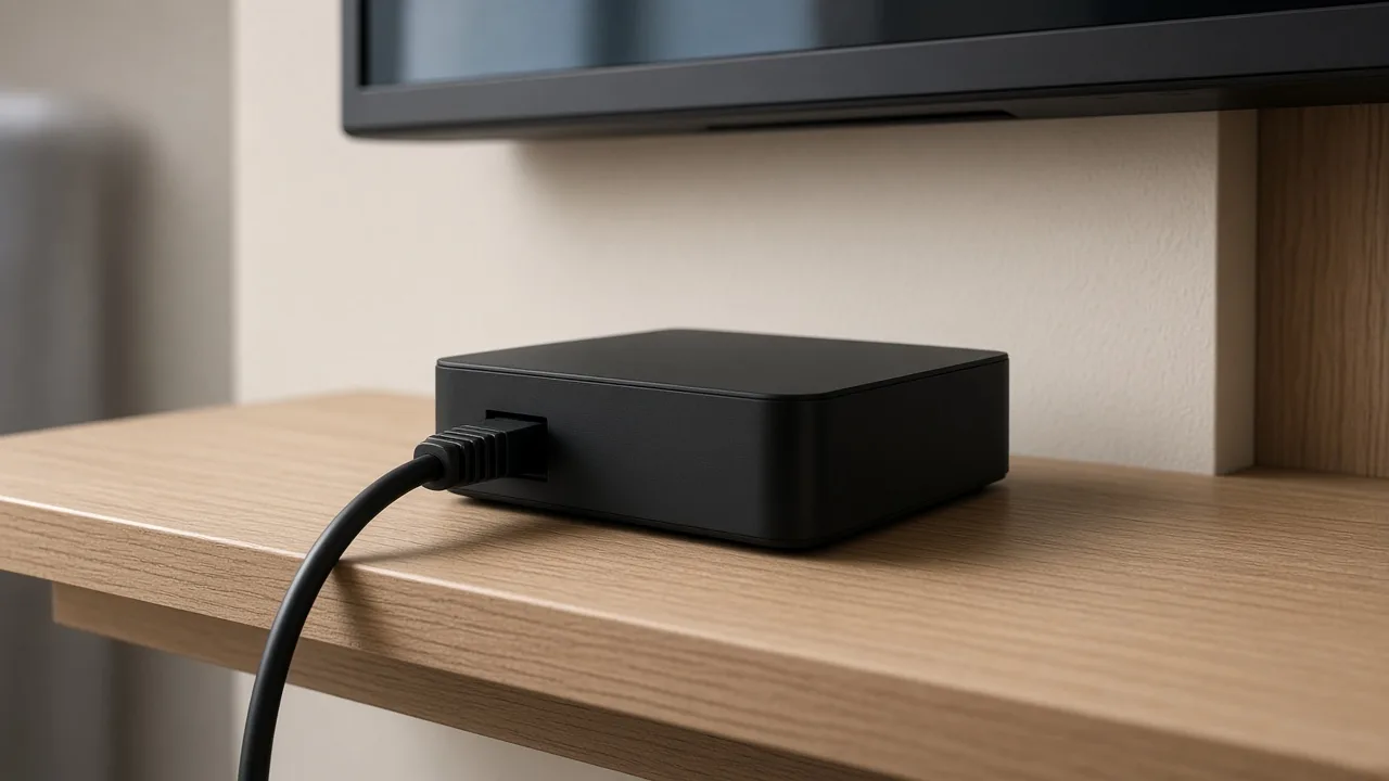 Box unter dem Fernseher